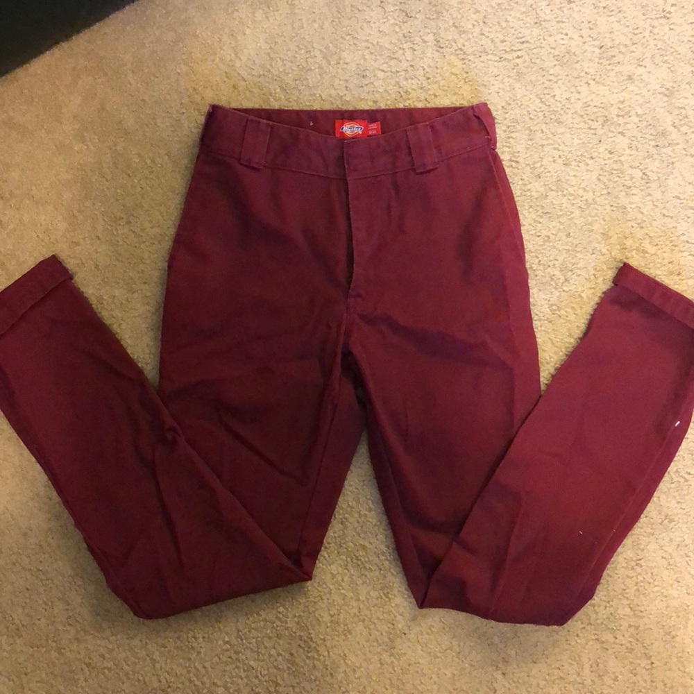 Red dickies skater pants